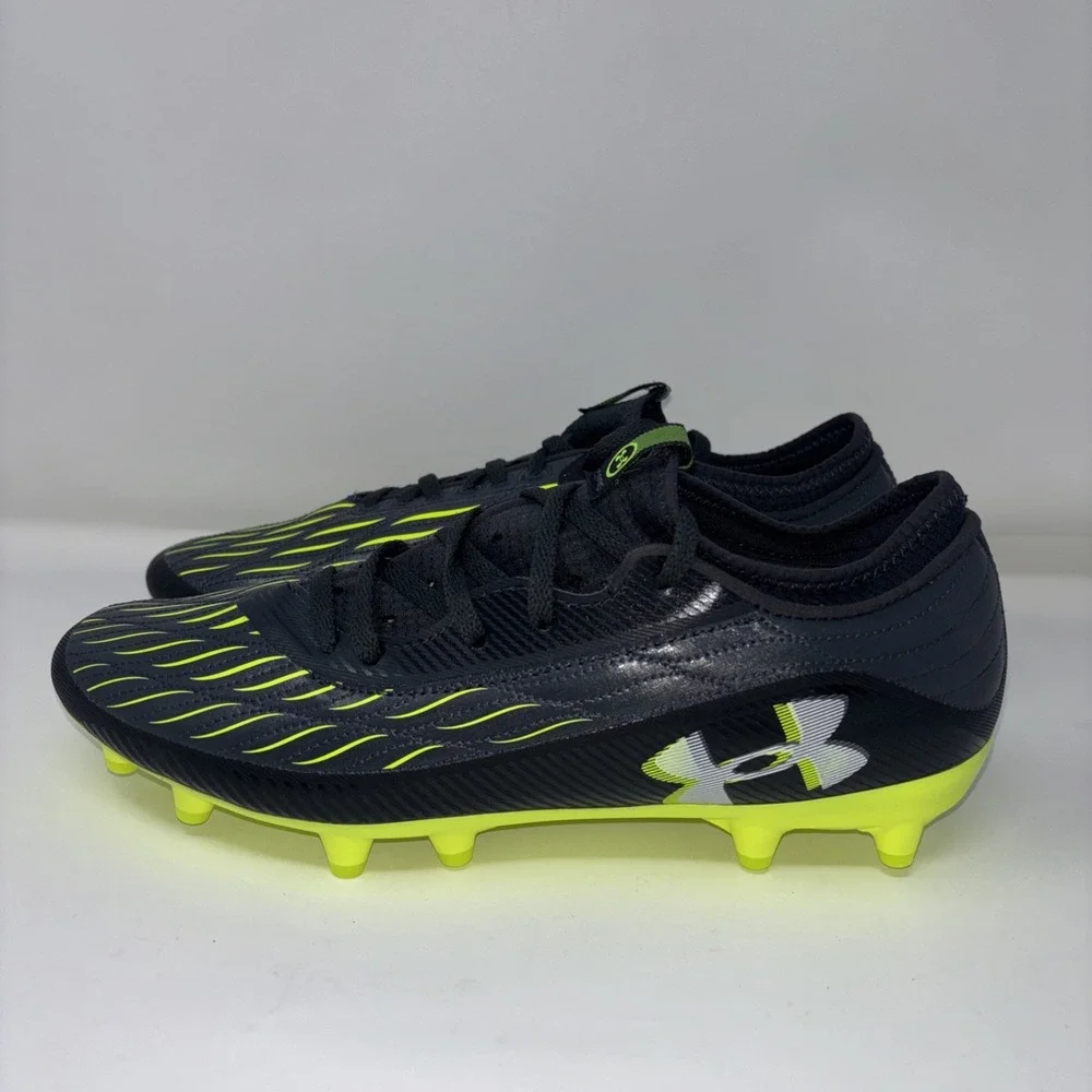 Under Armour Magnetico Select 4 FG Cleats Men Sz8.5, Black Yellow Molded